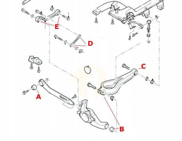 BUSHING SET SWINGARM REAR FORD MONDEO UNIVERSAL MK4 photo 2 - milautoparts-fr.ukrlive.com