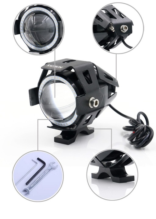 HALOGÈNES FEU LED CREE U7 RING MOTOCYCLE 2 PIÈCES photo 8 - milautoparts-fr.ukrlive.com