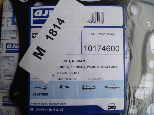 GASKET CYLINDER HEAD NISSAN 350Z PATHFINDER III 3.5 photo 2 - milautoparts-fr.ukrlive.com