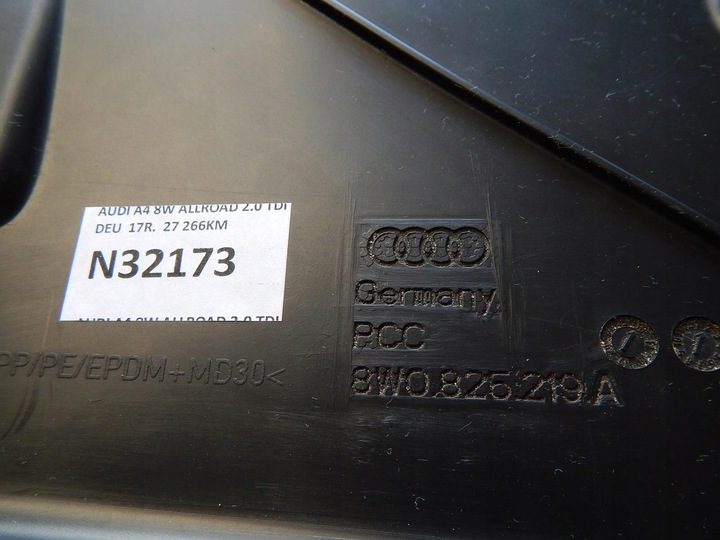 AUDI A4 B9 PROTECTION CHASSIS LEFT REAR 8W0825219A photo 2 - milautoparts-fr.ukrlive.com