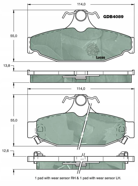 PADS BRAKE MITSUBISHI GALANT II 80-84 photo 6 - milautoparts-fr.ukrlive.com