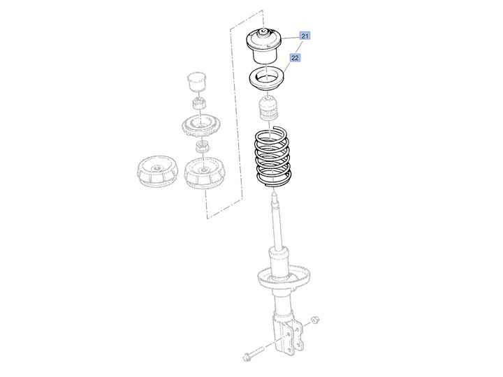 BEARING SHOCK ABSORBER FRONT OPEL CORSA B C COMBO C photo 4 - milautoparts-fr.ukrlive.com