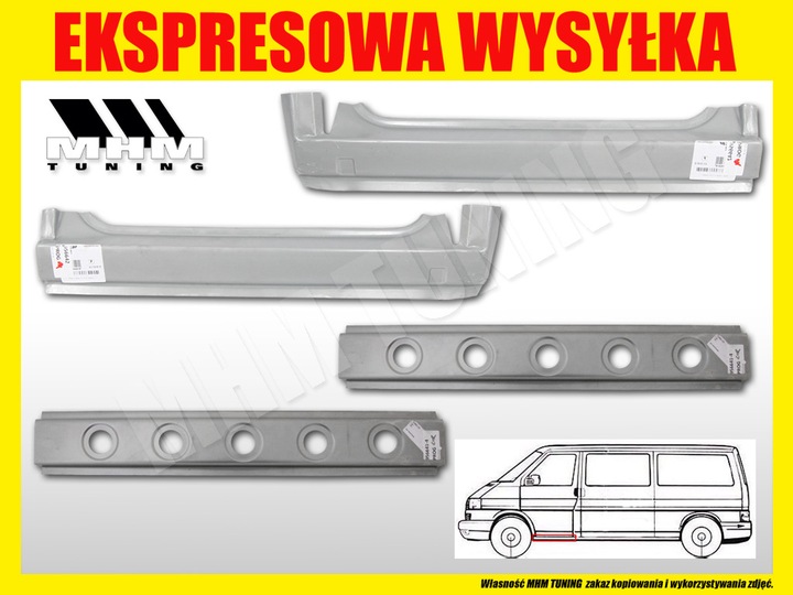 фото №2, Поріг ремкомплект kpl vw transporter t4 t-4 1990-03