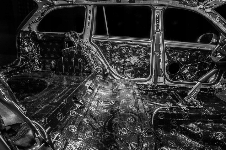 фото №10, Stp серебряный коврик шумопоглощающая butyl alubutyl 75x50 butylowa перегородка двигателя