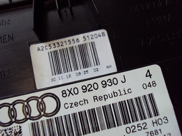 фото №6, Спидометр audi a1 8x0920930j