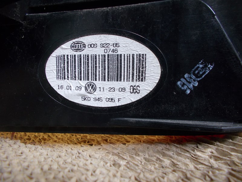 фото №7, Лампа левая vw golf vi 6 hb тонированная 5k0945095f