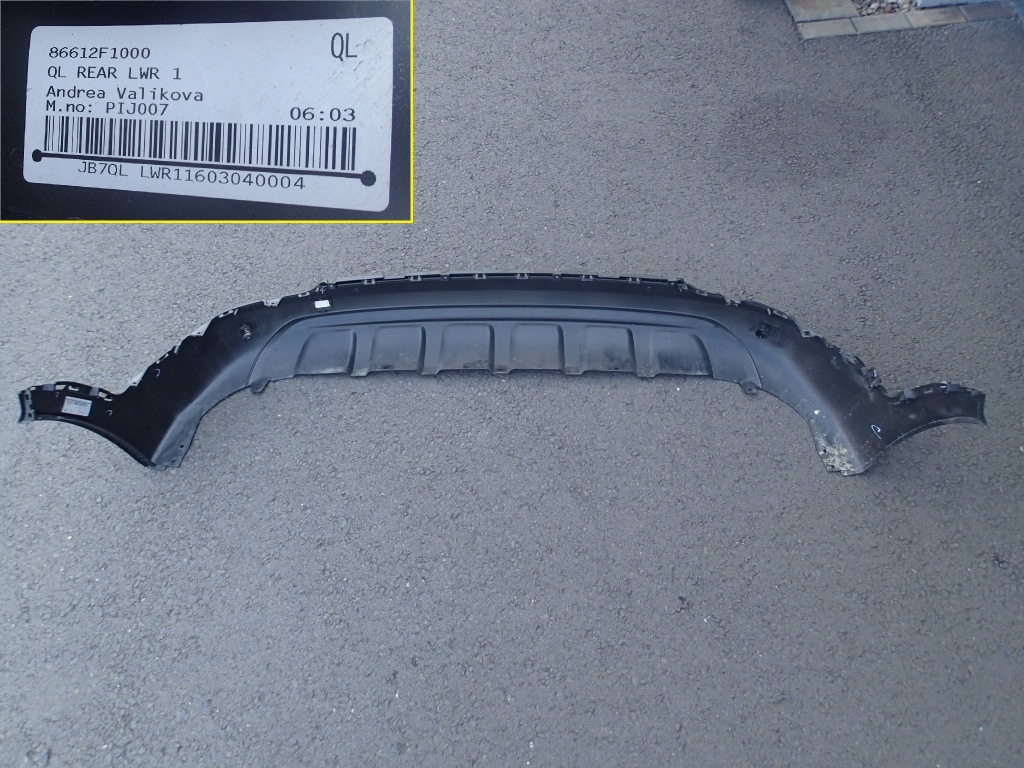 фото №1, Накладка бампера задняя 86612f1000 kia sportage 16-