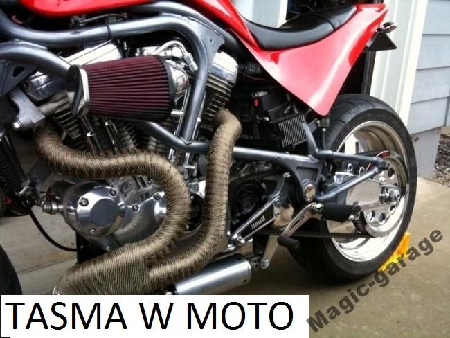 фото №8, Бандаж термический лента bazaltowa 30m/ 5cm/1,5mm + 10 хомут ciemno-złota