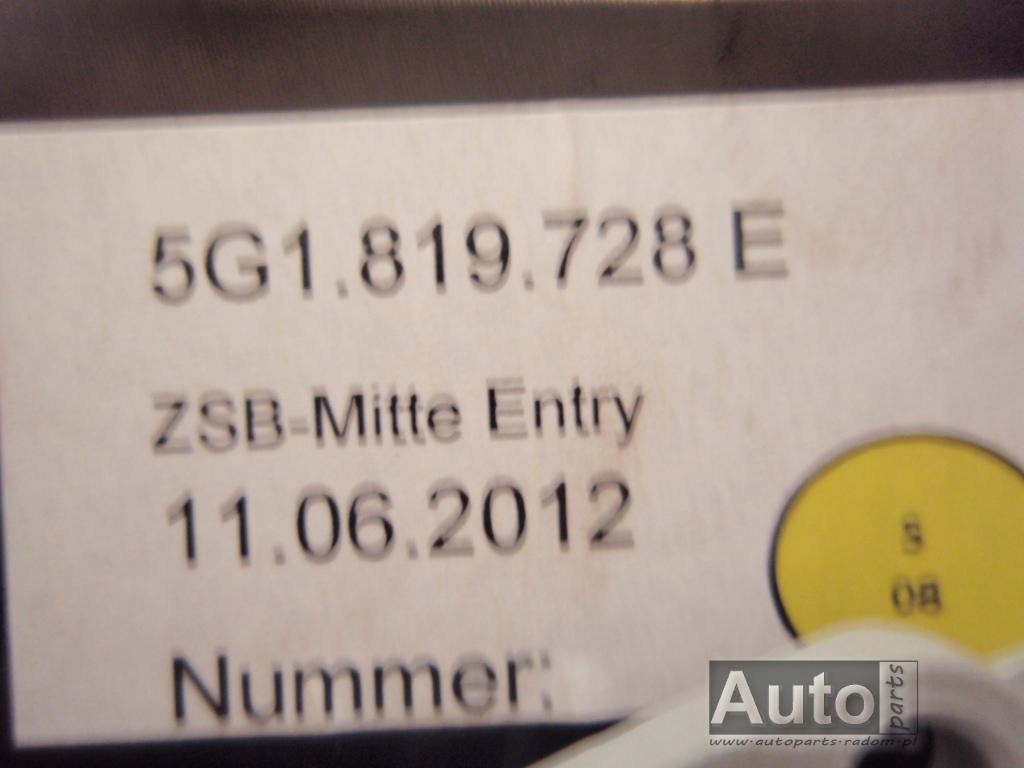 фото №4, Решётка обдув средняя 5g1819728e golf vii