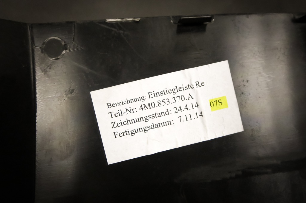 фото №8, Защита молдинг порог audi q7 4m 4m0853370a 4pk