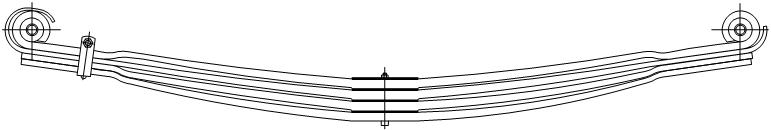 фото №1, Ресора ресори mercedes 1628 - 2550 перед 4p