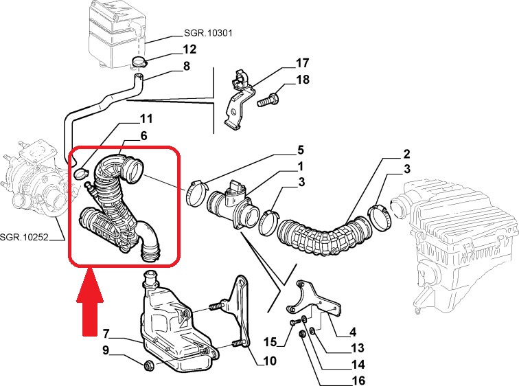 Труба пабтрубок  turbo интеркулер fiat marea 46783555 Киев