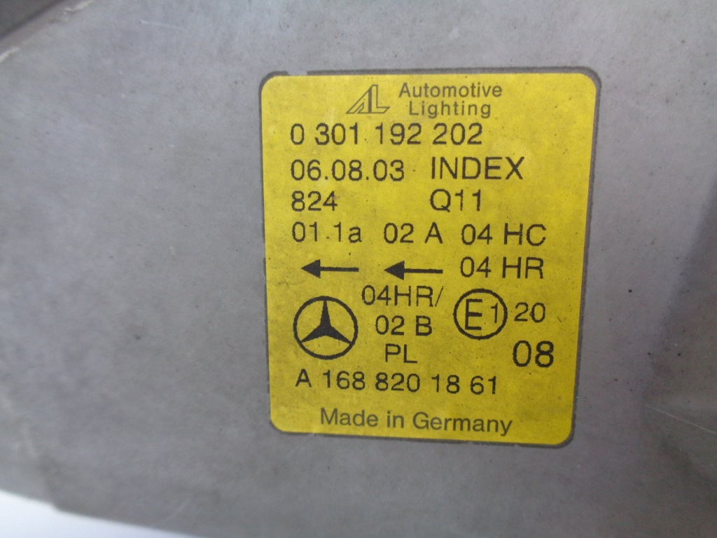 Лампа правая фара mercedes a-klasa w168 Оригинал