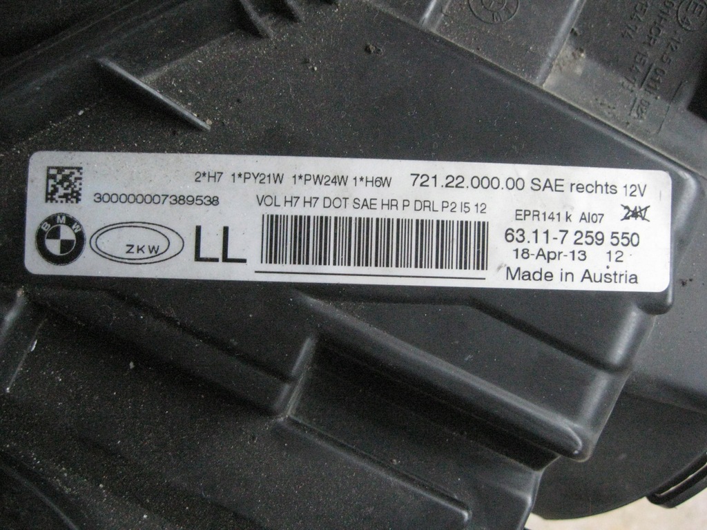 фото №8, Правая лампа - bmw 3 f30 - usa !!!