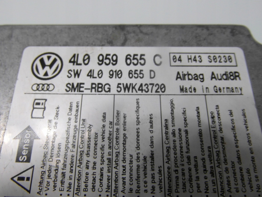 фото №5, Датчик подушка безпеки 4l0971845a модуль audi q7