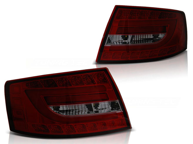 Фонари audi a6 c6 4f седан 04-08r led полоса 7pin r-b super эффект!! Цена