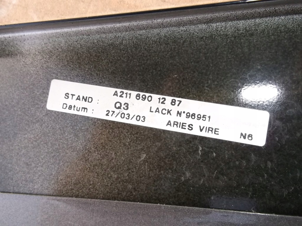 фото №6, Молдинг дверь вертикальная задняя правая mercedes w211 kombi