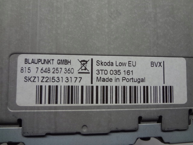 фото №3, Skoda superb ii 08r- радио cd mp3 радиопроигрыватель