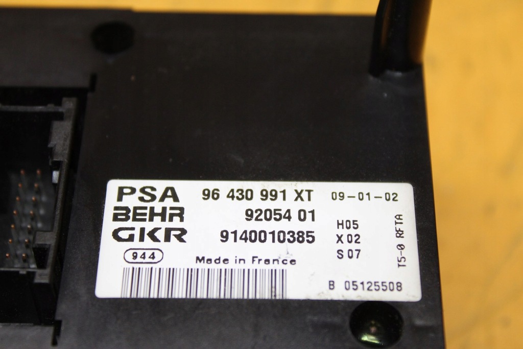 фото №9, Панель блок керування обдув кондиціонера peugeot 307 96430991xt