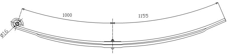 фото №1, Рессора renault midliner m 140 150 160 перед 2p
