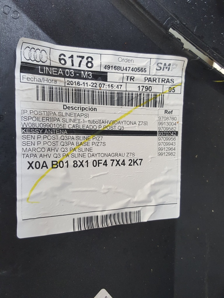 Audi q3 8u0 s line бампер задня задній 2014-2018r Доставка