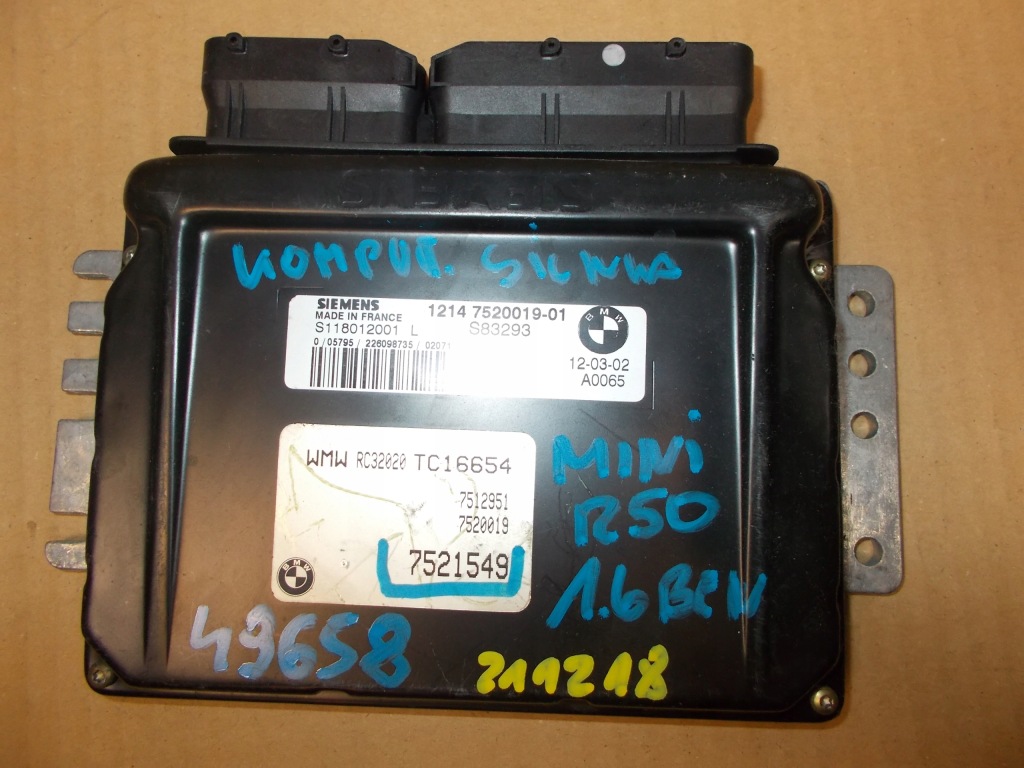 Купити Бортовий комп'ютер двигуна модуль mini r50 оригінал 7521549