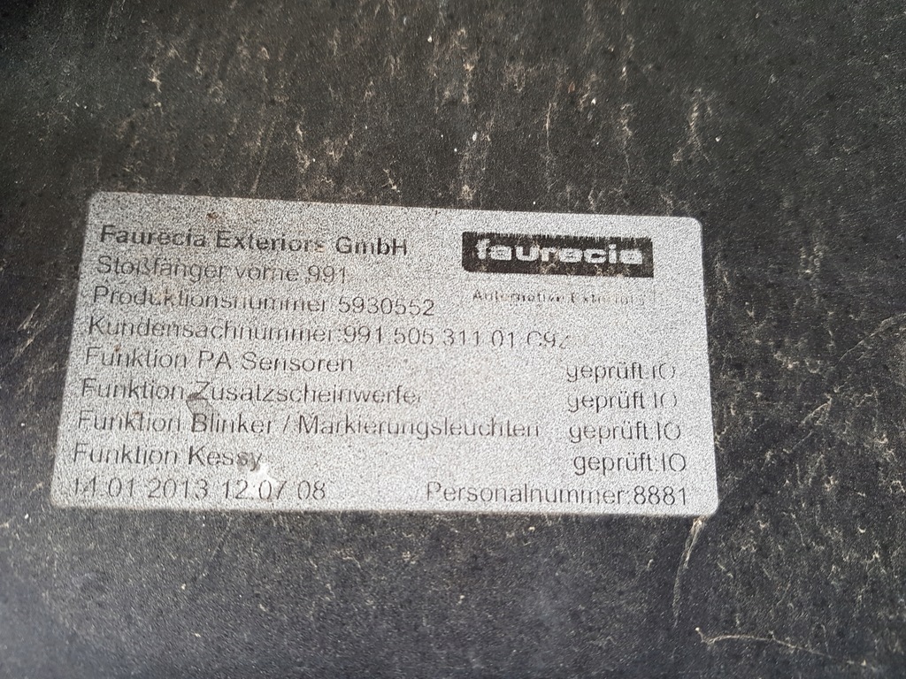 фото №7, Porsche carrera 911 991 12r- бампер передний a559