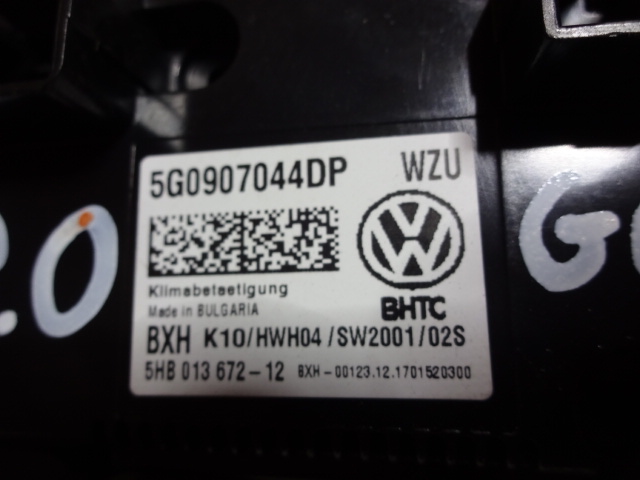 фото №4, Панель кондиционера блок управления vw golf vii